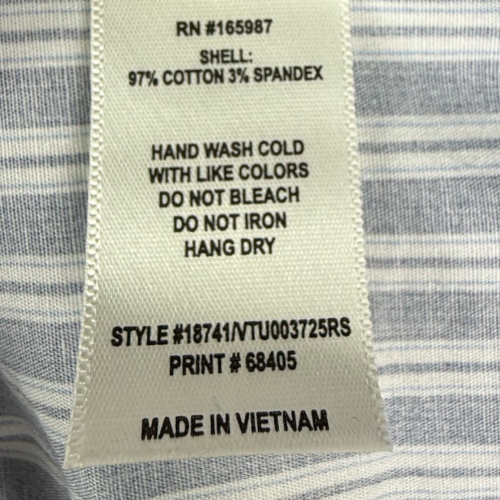 Kate and Lily Midi Shirt Dress Blue White Striped Button Front 8 - Picture 4 of 6